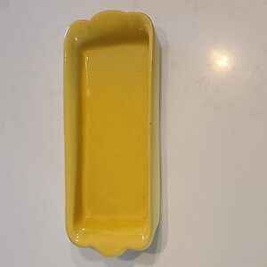 Frankoma Mustard Yellow Pottery dish